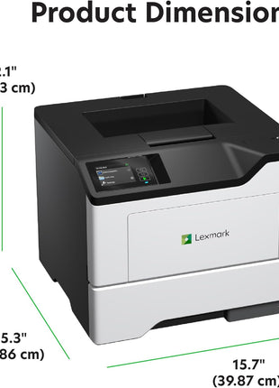 Lexmark MS631dw Monochrome Laser, Duplex (2-Sided) Printing: Integrated Duplex, Print Speed: Up to 50 ppm, Energy Star, 2.8 inch (7.2 cm) Color Touch Screen (38S0400)