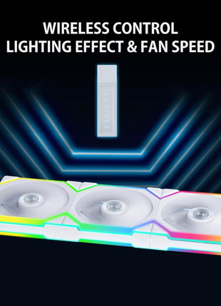 Lian Li UNI Fan SL Wireless (Reverse Blade) 120mm ARGB Fan - Single Pack - 2.4 GHz Wireless Signal for RGB & Fans Control - Daisy-Chain Design - Controller NOT Included & Required - White (12RSL1W1W)