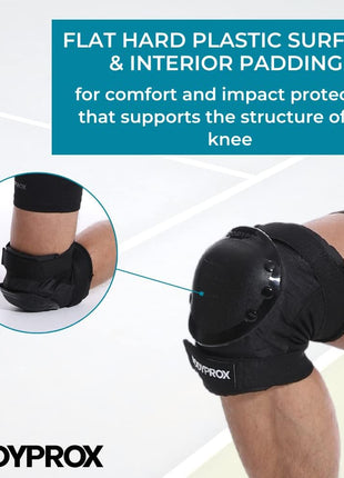 BODYPROX Knee Pads Elbow Pads Wrist Guards Set for Inline Skating, Skateboarding, Roller Derby and BMX Ride.