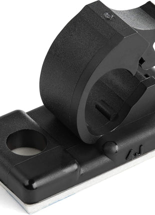 StarTech.com 100 Adhesive Cable Management Clips Black - Network/Ethernet/Office Desk/Computer Cord Organizer - Sticky Cable/Wire Holders - Nylon Self Adhesive Clamp UL/94V-2 Fire Rated, TAA
