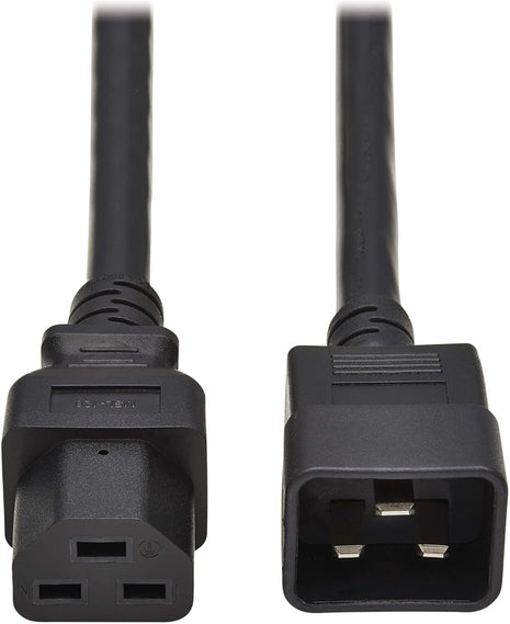 Tripp Lite C20 to C21 Power Extension Cord, 3 Feet / 0.9 Meters, 20 Amps, 250 Volts, 12 AWG, Heavy Duty Jacket, Black, IEC-320-C20 to IEC-320-C21, Manufacturer's Warranty (P035-003)