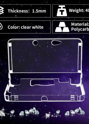 OSTENT Hard Crystal Case Clear Skin Cover Shell for Nintendo 3DS