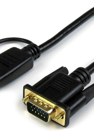 StarTech.com HD2VGAMM6 HDMI to VGA Adapter with Intergrated 6 Foot Cable - Black - 1920x1200 / 1080p [Parallel Import]