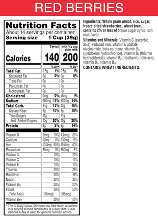 Kellogg's Special K Breakfast Cereal, Family Breakfast, Fiber Cereal, Giant Size, Red Berries, 19.2oz Box (1 Box)