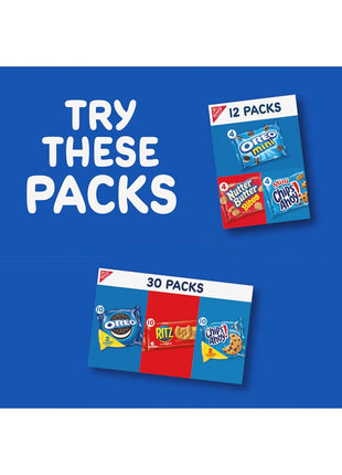 Nabisco Snacks Variety Pack, 4 Flavors, Cookies & Crackers, 20 Snack Packs | OREO Minis, NUTTER BUTTER Bites, CHIPS AHOY! Minis Cookies, and RITZ Bits Cheese Sandwich Crackers, Individually Wrapped
