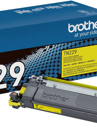 Brother Genuine TN229Y Yellow Standard Yield Printer Toner Cartridge - Print up to 1,200 Pages(1) | Brother Genuine TN229 toner with mobile tracking for reports, presentations and professional documents