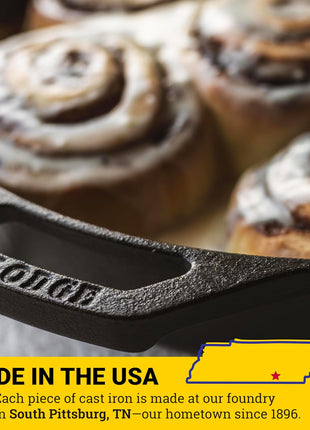 Lodge Seasoned Cast Iron Skillet 10.25 Inches - PFAS-Free, Non-Toxic Cookware - Use with an Oven, Stove, Grill, or Campfire - Naturally Non-Stick & Oven Safe