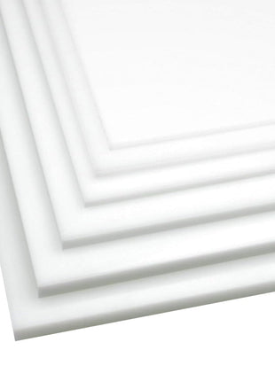 Bocolon High Density Polyethylene Sheets HDPE Plastic Sheet Board for DIY, Heavy Duty Industry, 1/4 inch Thick,Size 6 inch x 6 inch, White Color