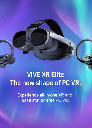 HTC Vive XR Elite with Deluxe Pack — Mixed Reality and PC VR Headset + Controllers
