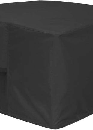 SheeChung Gas Fire Pit Cover Square-Premium Patio Outdoor Cover Heavy Duty Fabric with PVC Coating,100% Waterproof,Anti-Crack,Fits for 29 inch,30 inch,31 inch,32 inch Fire Pit/Table Cover (32 inchL x 32 inchW x 24 inchH,Black)