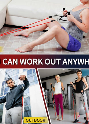 WHATAFIT Resistance Bands, Exercise Bands,Resistance Bands for Working Out, Work Out Bands with Handles for Men and Women Fitness, Strength Training Home Gym Equipment