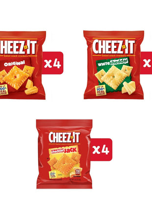 Cheez-It Cheese Crackers, Baked Snack Crackers, Lunch Snacks, Variety Pack, 12.1oz Box (12 Packs)