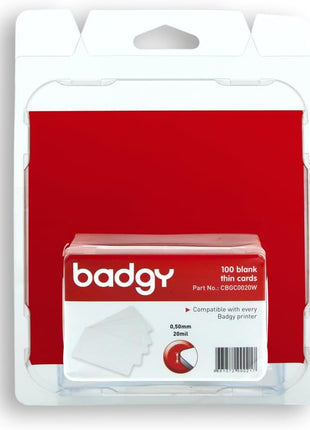 Badgy - 100 PVC Thin Cards - Badgy100 and Badgy200 Compatible