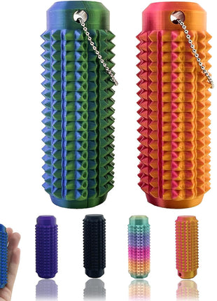 2Pcs Little Ouchies Fidget, Pain Stim Fidget Keychain, Spiky Fidget Toys | Portable Stim Tool, Pocket Mini 3D Printed Keychain, Spiky Grippie Stim Sensory Toys, Anxiety Relief Gifts for Kids