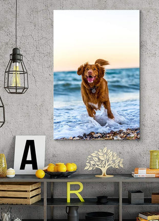 NWT Custom Canvas Prints with Your Photos for Pet/Animal, Personalized Canvas Pictures for Wall to Print Framed 24x16 inches