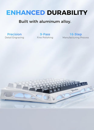 GravaStar Mercury K1 75% Wireless Mechanical Gaming Keyboard, Aluminum Alloy Exoskeleton Design, Gasket Custom Keyboard Hot-Swap Socket, Linear Switches, RGB Backlit