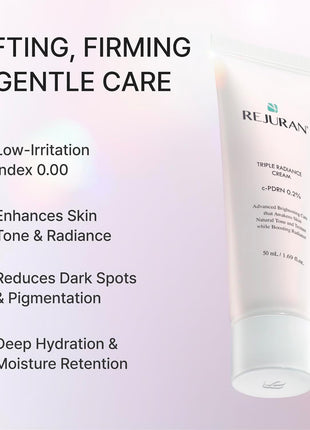 REJURAN Triple Radiance Cream, DOTTM c-PDRN® 0.2% Moisturizer, 1.69 fl oz