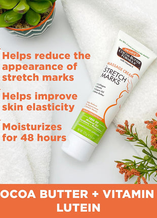 Palmer's Cocoa Butter Formula Massage Cream for Stretch Marks and Pregnancy Skin Care, 4.4 Ounces (Pack of 2)
