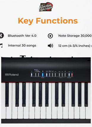 Roland FP 30x 88 Key Digital Piano   Black Bundle with KSC 70 Stand, KPD 70 Three Pedal Unit, Bench, Online Lessons, Austin Bazaar Instructional DVD, and Polishing Cloth