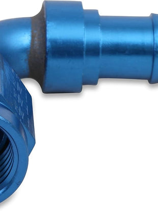 Earl's Performance 709167 Super Stock Blue and Red Anodized Aluminum -6AN 90-Degree Angled Push-on Hose End (709167ERL)
