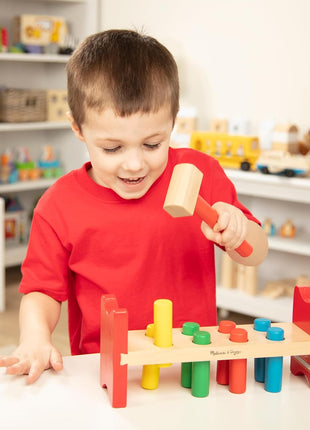 Melissa and Doug MD496 Pound-a-Peg Classic Toy Set (10 Pieces)