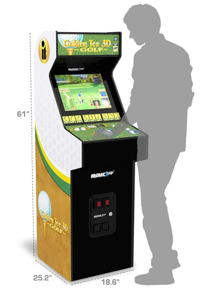 ARCADE1UP Golden Tee 3D Deluxe Arcade Machine, Built for Your Home, Over 5-Foot-Tall Cabinet with 8 Classic Games