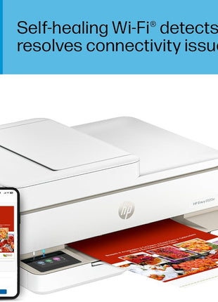 HP Envy 6555e Wireless All-in-One Color Inkjet Printer, Portobello, Print, scan, copy, Duplex printing Best-for-home, 3 month Instant Ink trial included, AI-enabled (714N5A)