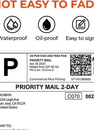 MUNBYN Thermal Direct Shipping Label (Pack of 500 4x6 Per Fanfold Labels) - Commercial Grade
