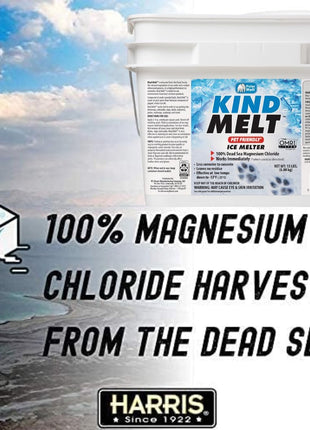 Kind Melt Pet Friendly Ice and Snow Melter, Fast Acting 100% Pure Magnesium Chloride Formula with Scoop Included, 15lb