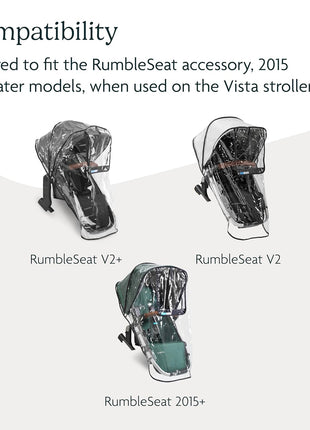 UPPAbaby RumbleSeat Rain Shield/Compatible with RumbleSeat Models 2015-2019, V2, V2+, and V3 / Waterproof and Windproof Coverage/Ventilated Design/Quick Attachment/Easy Access to Child