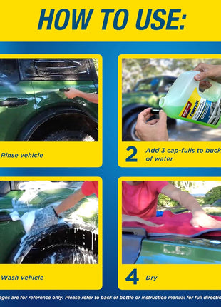 Rain-X 620191 Foaming Car Wash - 100 fl oz. High-Foaming, Concentrated Formula For Greater Cleaning Action, Safely Lifting Dirt, Grime And Residues For An Exceptional Clean