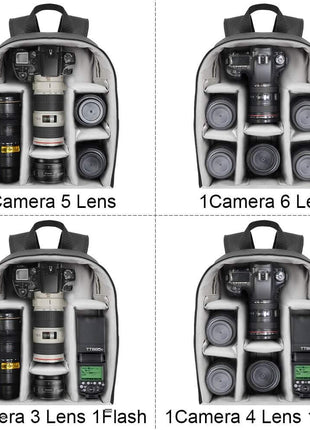 CADeN Camera Backpack Bag Professional for DSLR/SLR Mirrorless Camera Waterproof, Camera Case Compatible for Sony Canon Nikon
