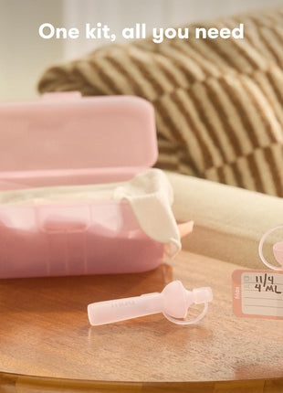 Frida Mom Colostrum Collection Kit, Catch, Store & Feed Breastmilk, Includes 6 Colostrum Collectors, 6 Labels, Cleaning Brush, Cloth & Case, Hospital Bag Ready, Safe Materials, 15pc kit
