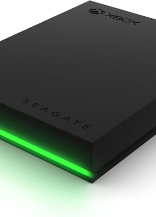 Seagate Game Drive for Xbox 4 TB External Hard Drive Portable HDD - USB 3.2 Gen 1, Black with built-in green LED bar, Xbox Certified, 3 year Rescue Services(STKX4000402)