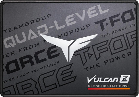 TEAMGROUP T-Force Vulcan Z 1TB SLC Cache 3D NAND QLC 2.5 Inch SATA III Internal Solid State Drive SSD (R/W Speed up to 550/470 MB/s) T253TY001T0C101