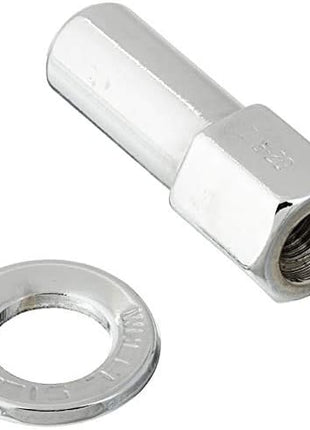 Weld Racing Lug Nut, 1/2-20 in Right Hand Thread, 13/16 in Hex Head, Shank Seat, Open End, Washers Included, Steel, Chrome, Set of 4