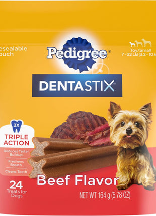 Pedigree Dentastix Dental Chews for Dogs, Small and Toy Breed Dog Treats, Fresh Flavor, 1.54 lb. Bag (102 Treats Total)