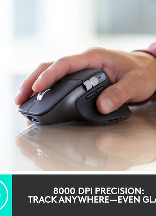 Logitech MX Keys Combo for Business | Gen 2, Full Size Wireless Keyboard and Wireless Mouse, with Keyboard Palm Rest, Bluetooth, Logi Bolt, Quiet Clicks, Windows/Mac/Chrome/Linux - Graphite