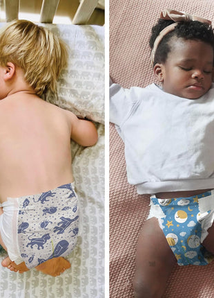 The Honest Company Comfort Dry Overnight Diapers, Up to 12 Hours Protection, Hypoallergenic, Cozy Cloud + Star Signs, Club Box Size 5 (27+ lbs), 40 Count