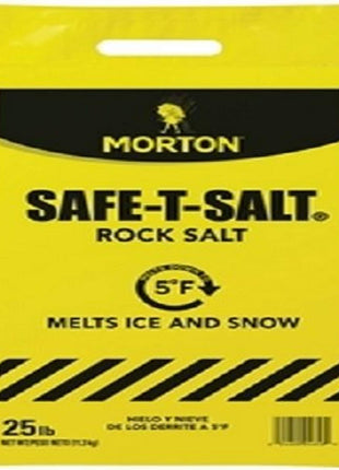 Morton Safe-T-Salt Rock Salt 25.0 LB For Snow And Ice Removal