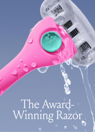 Billie Razors for Women, Malibu - 1 Handle, 4 Refills & Magnetic Holder