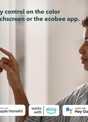 ecobee Smart Thermostat Essential - Energy Star Certified programmable Wi-Fi Thermostat - Works with Siri, Alexa, and Google Assistant