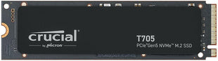 Crucial T705 PCIe Gen5 NVMe 4TB SSD, Up to 14,100MB/s, TLC NAND, Intel & Ryzen Compatible, for Hardcore Gaming & High-Speed Storage, Solid State Drive, Includes 1Mo Adobe CC – CT4000T705SSD3