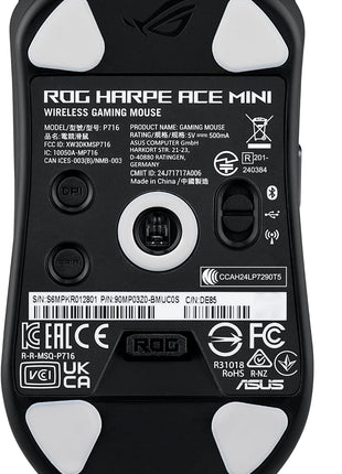 ASUS ROG Harpe Ace Mini Wireless Esports Gaming Mouse – Small Compact Design, Right-Handed, 49g Lightweight, Tri-Mode Connectivity, 36K DPI, up to 105Hr Battery, Pro-Approved, PC/Mac Support - Black