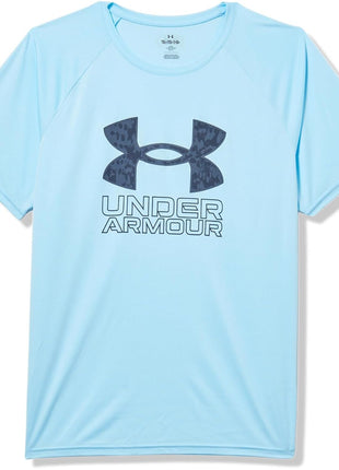 Under Armour Boys Tech Big Logo Short Sleeve T-Shirt , Red (600)/Black , Medium
