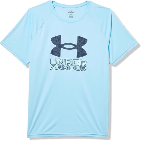 Under Armour Boys Tech Big Logo Short Sleeve T-Shirt , Red (600)/Black , Medium