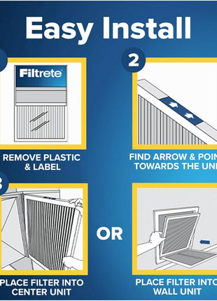 Filtrete 20x25x1 AC Furnace Air Filter, MERV 11, MPR 1000, Micro Allergen Defense, 3-Month Pleated 1-Inch Electrostatic Air Cleaning Filter, 6 Pack (Actual Size 19.69 x 24.69 x 0.81 in)