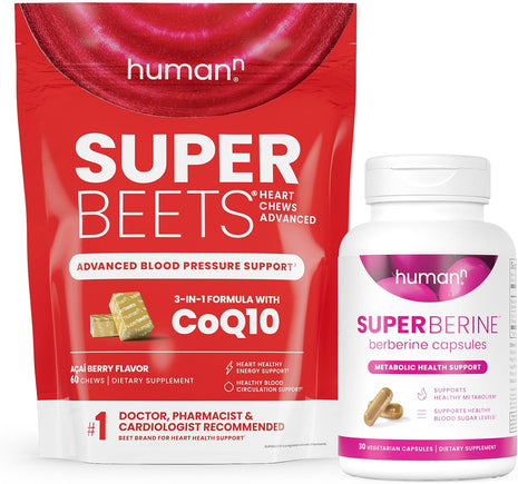 HumanN SuperBeets Heart Chews & SuperBerine Capsules