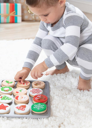 Melissa & Doug Slice and Bake Wooden Christmas Cookie Play Food Set