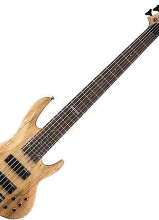 ESP Guitars 5 String ESP LTD B 206SMNS Spalted Maple 6 Bass Guitar, Natural Satin, (LB206SMNS)